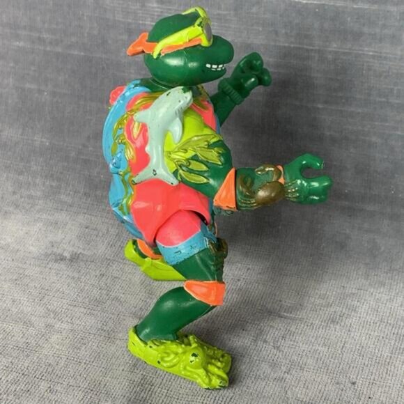 Vintage 1990 TMNT MIKE THE SEWER SURFER Action Figure Playmates Toys - Picture 4 of 7